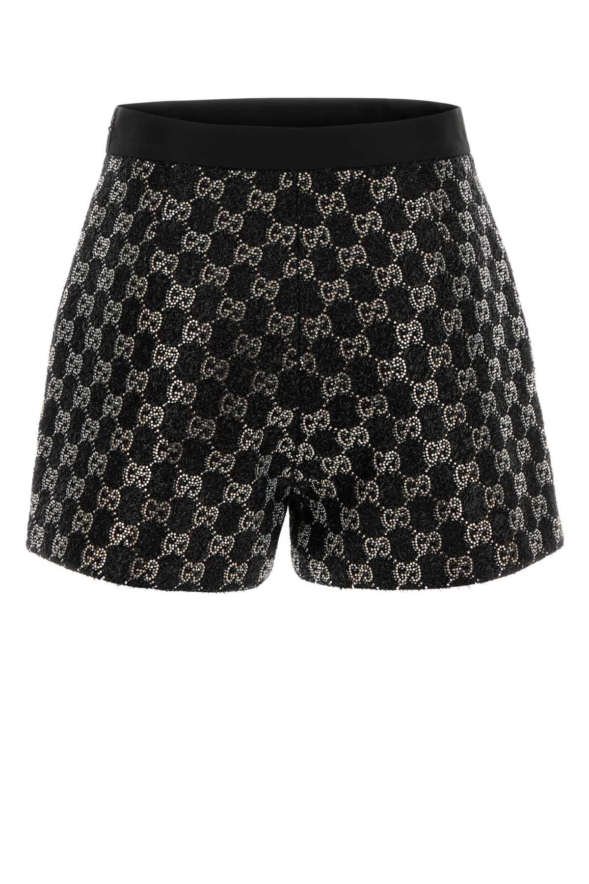 Gucci Black Tweed Shorts Size 28" / US 6 / IT 42 - 2 Thumbnail