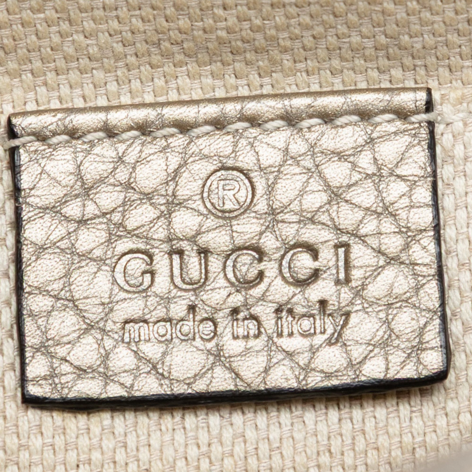 Gucci Gucci Mini Metallic Pebbled Calfskin Soho Chain Crossbody Size ONE SIZE - 5 Thumbnail