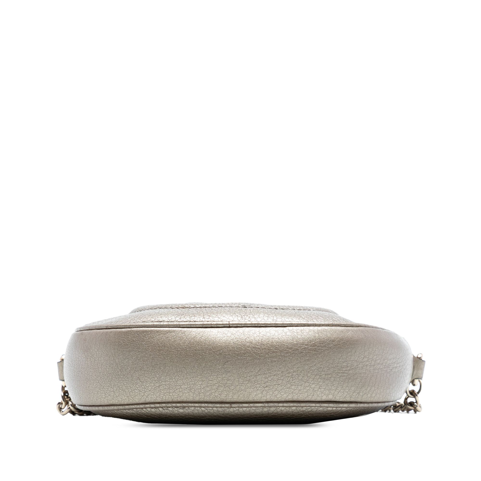 Gucci Gucci Mini Metallic Pebbled Calfskin Soho Chain Crossbody Size ONE SIZE - 3 Thumbnail