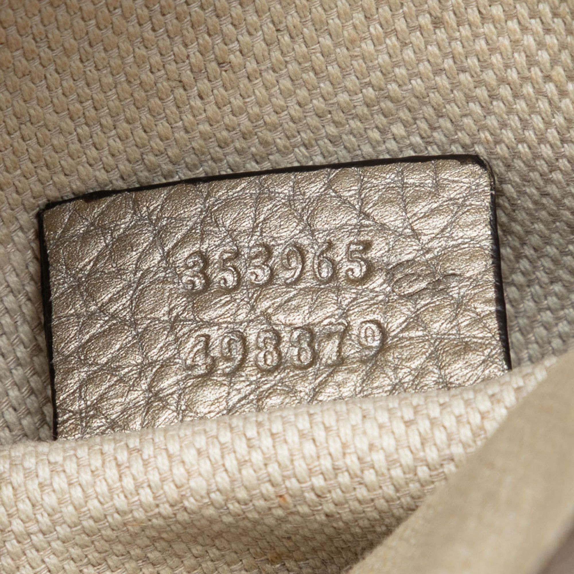 Gucci Gucci Mini Metallic Pebbled Calfskin Soho Chain Crossbody Size ONE SIZE - 6 Thumbnail