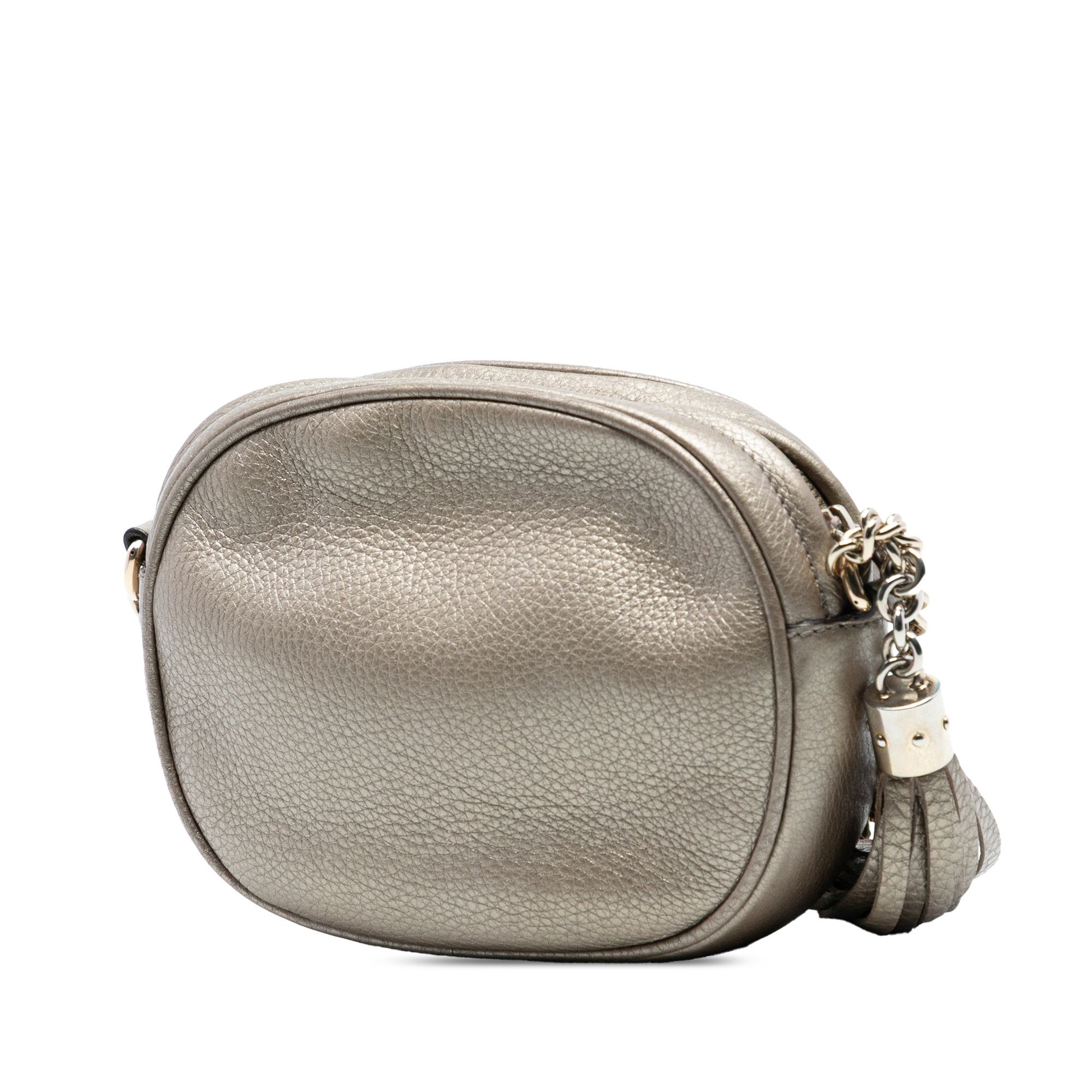 Gucci Gucci Mini Metallic Pebbled Calfskin Soho Chain Crossbody Size ONE SIZE - 2 Thumbnail