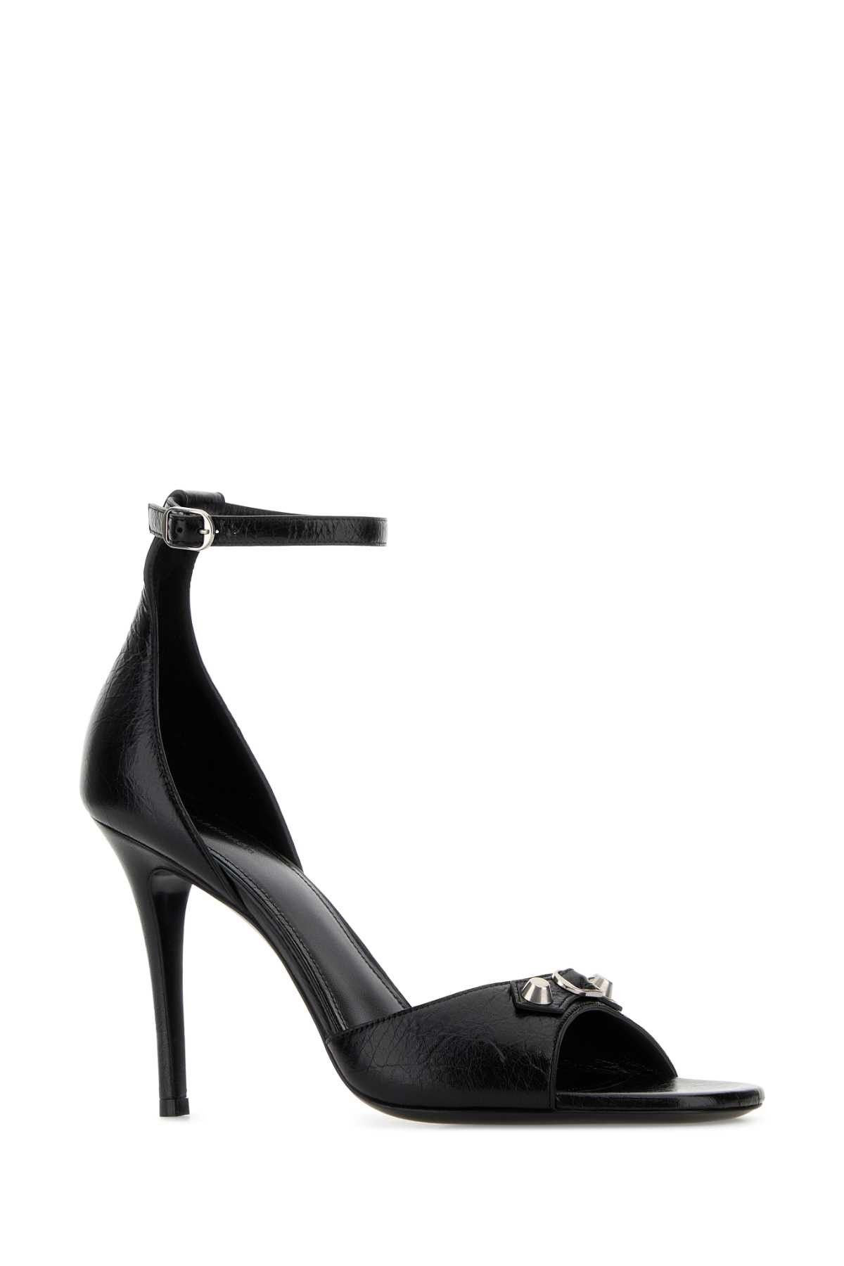 Balenciaga Black Leather City Up Sandals Size US 9 / IT 39 - 2 Thumbnail