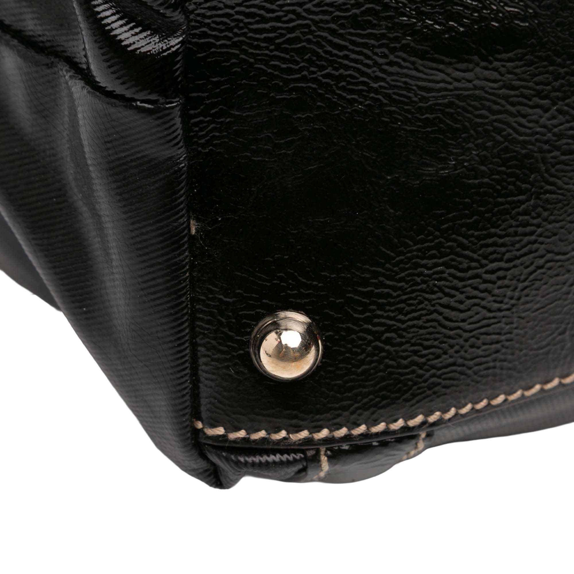 Gucci Gucci Patent Dialux Britt Web Tote Size ONE SIZE - 9 Thumbnail