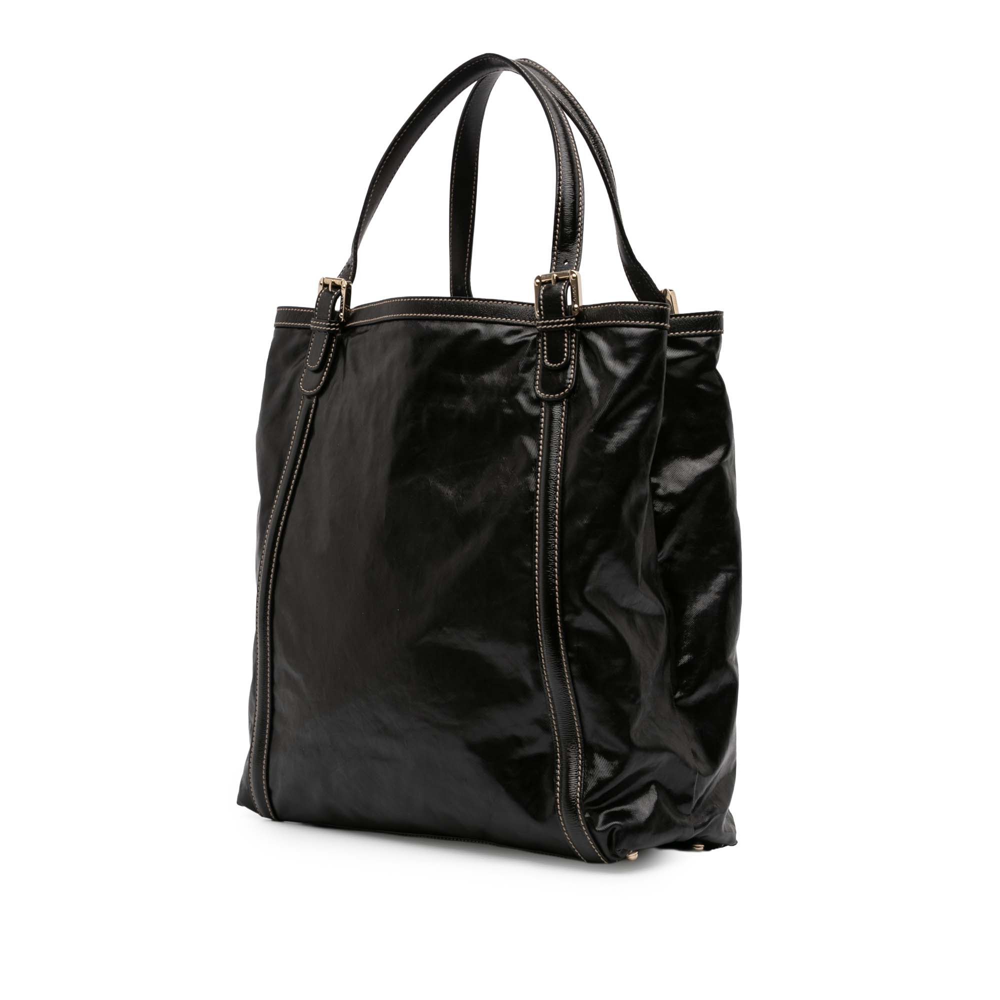 Gucci Gucci Patent Dialux Britt Web Tote Size ONE SIZE - 2 Thumbnail