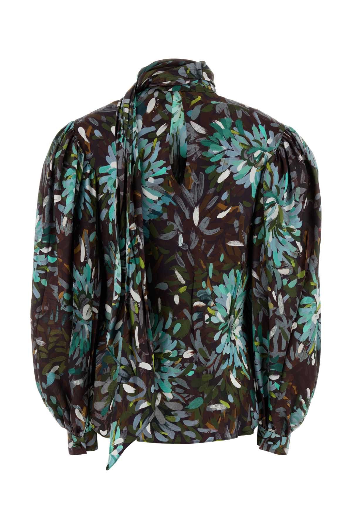 Gucci Printed Twill Blouse Size S / US 4 / IT 40 - 2 Thumbnail