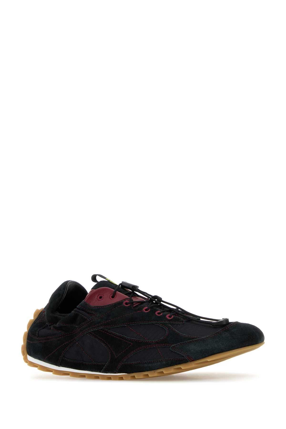 Bottega Veneta Black Fabric And Suede Orbit Flash Sneakers Size US 12 / EU 45 - 2 Thumbnail
