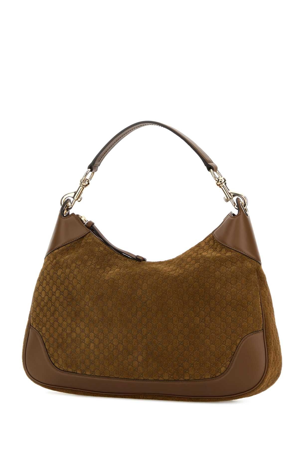 Gucci Brown Suede Medium Gucci B Shoulder Bag Size ONE SIZE - 2 Thumbnail