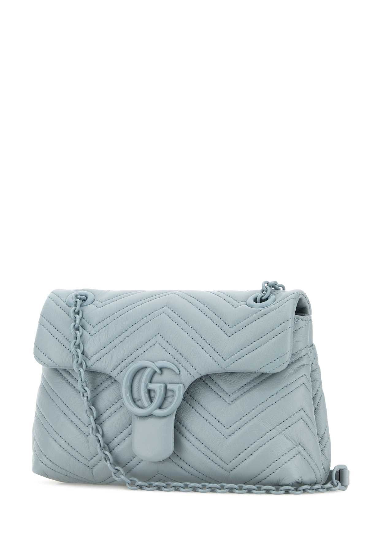 Gucci Light Blue Nappa Leather Small Gg Marmont Shoulder Bag Size ONE SIZE - 2 Thumbnail