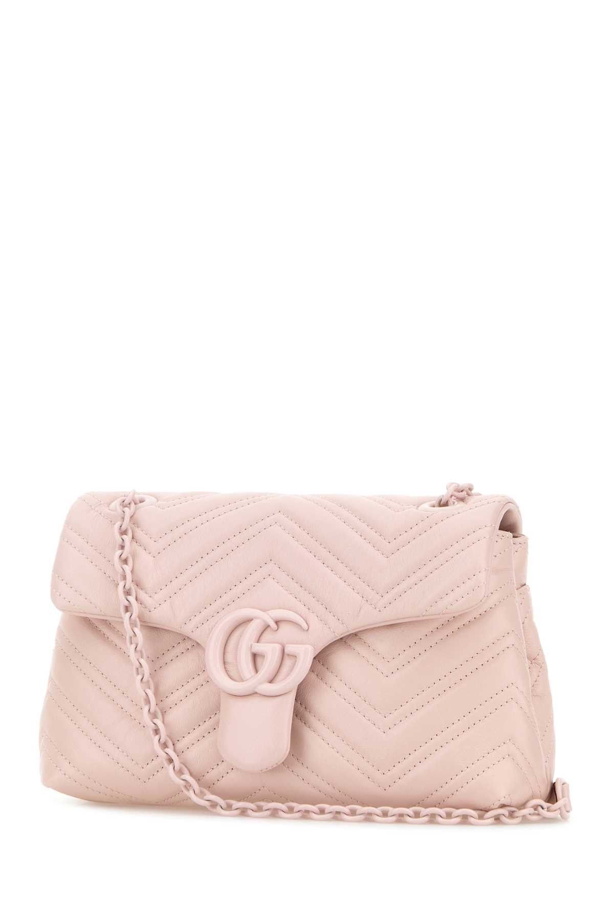 Gucci Pink Nappa Leather Small Gg Marmont Shoulder Bag Size ONE SIZE - 2 Thumbnail