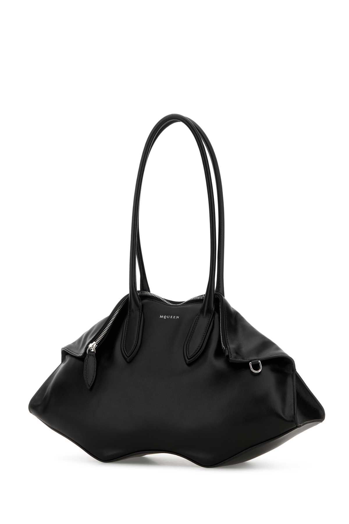 Alexander McQueen Black Leather Manta Shoulder Bag Size ONE SIZE - 2 Thumbnail