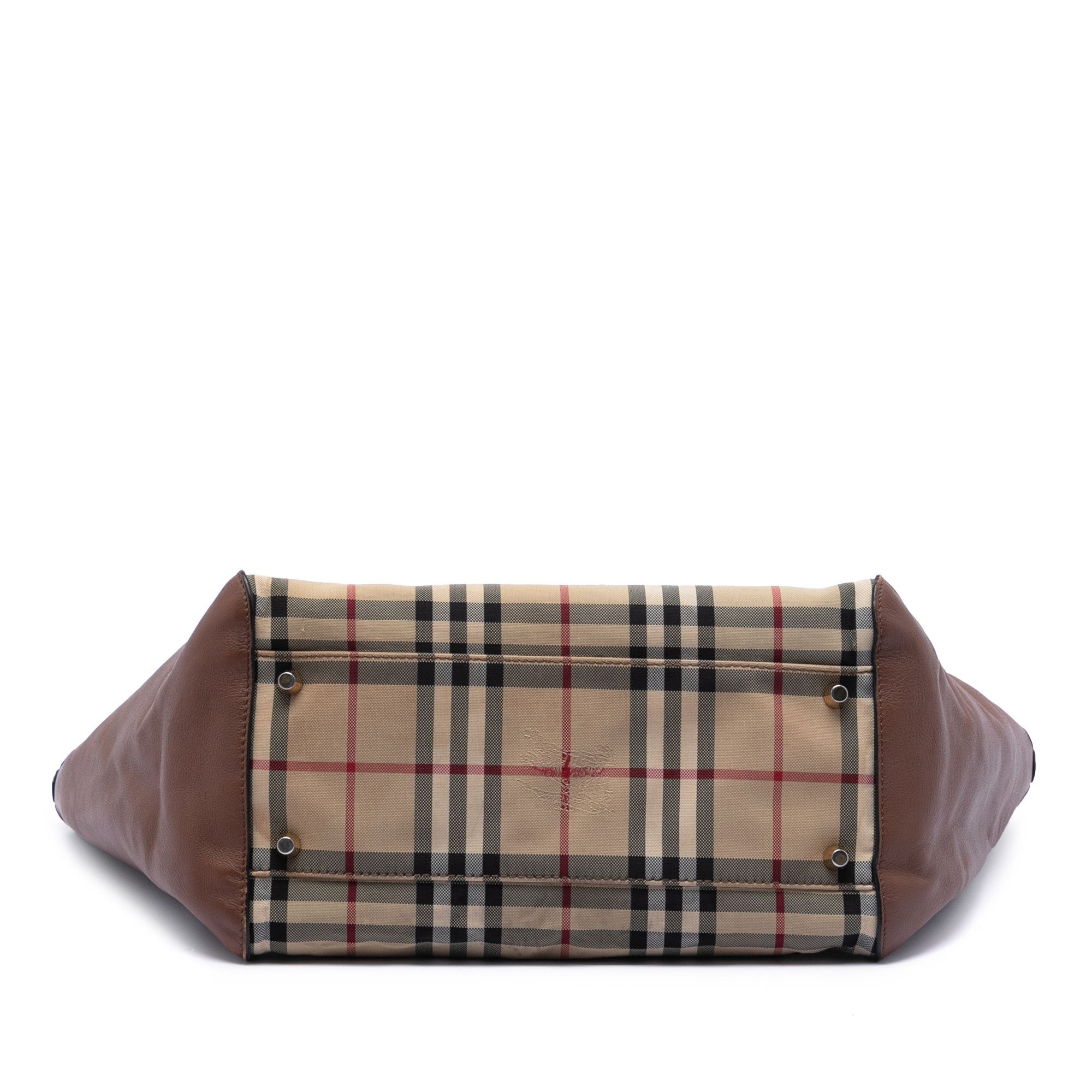 Burberry Burberry Small Haymarket Check Canvas and Leather Canterbury Tote Size ONE SIZE - 3 Thumbnail