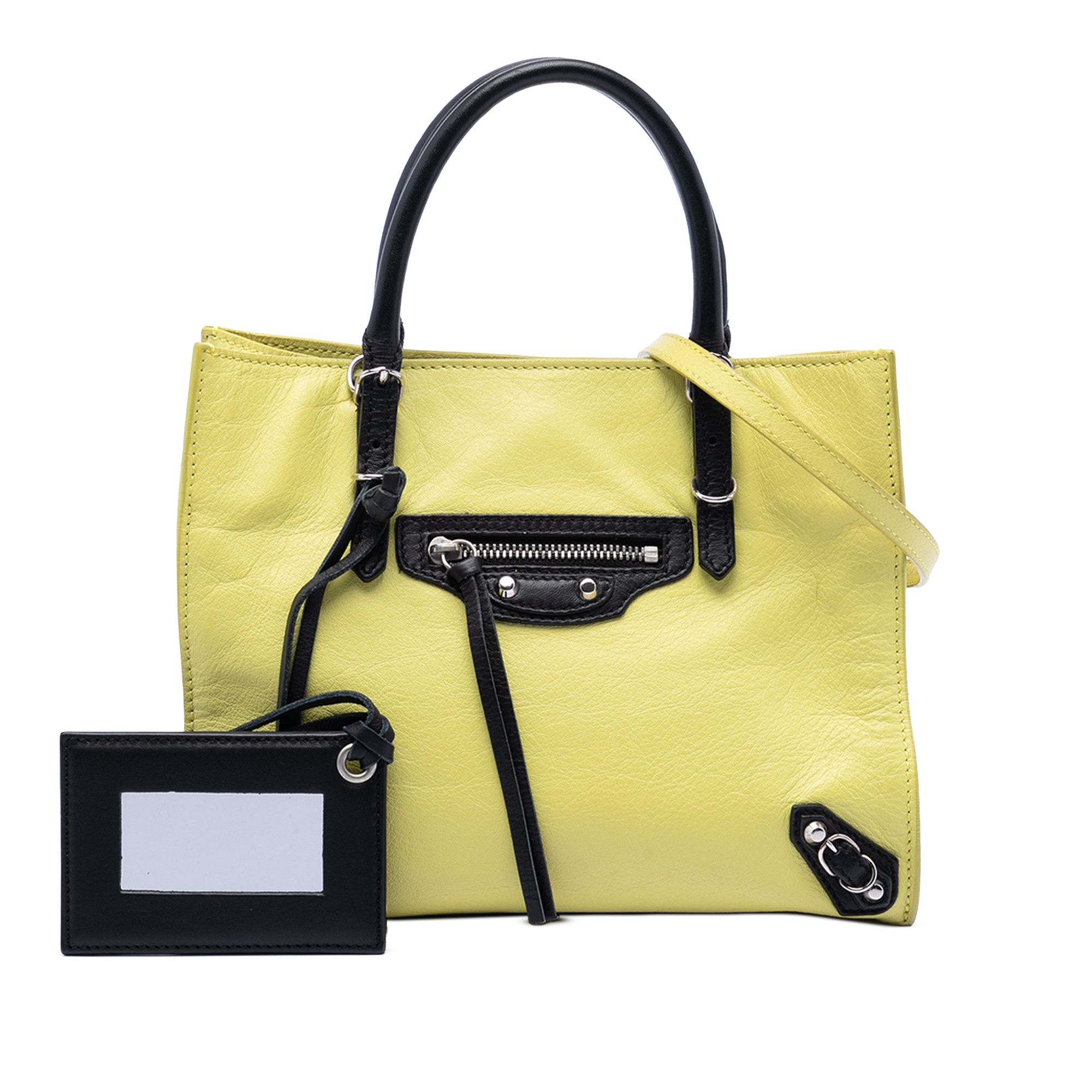 Balenciaga Balenciaga Mini Bicolor Leather Papier A4 Zip Around Tote Size ONE SIZE - 8 Thumbnail