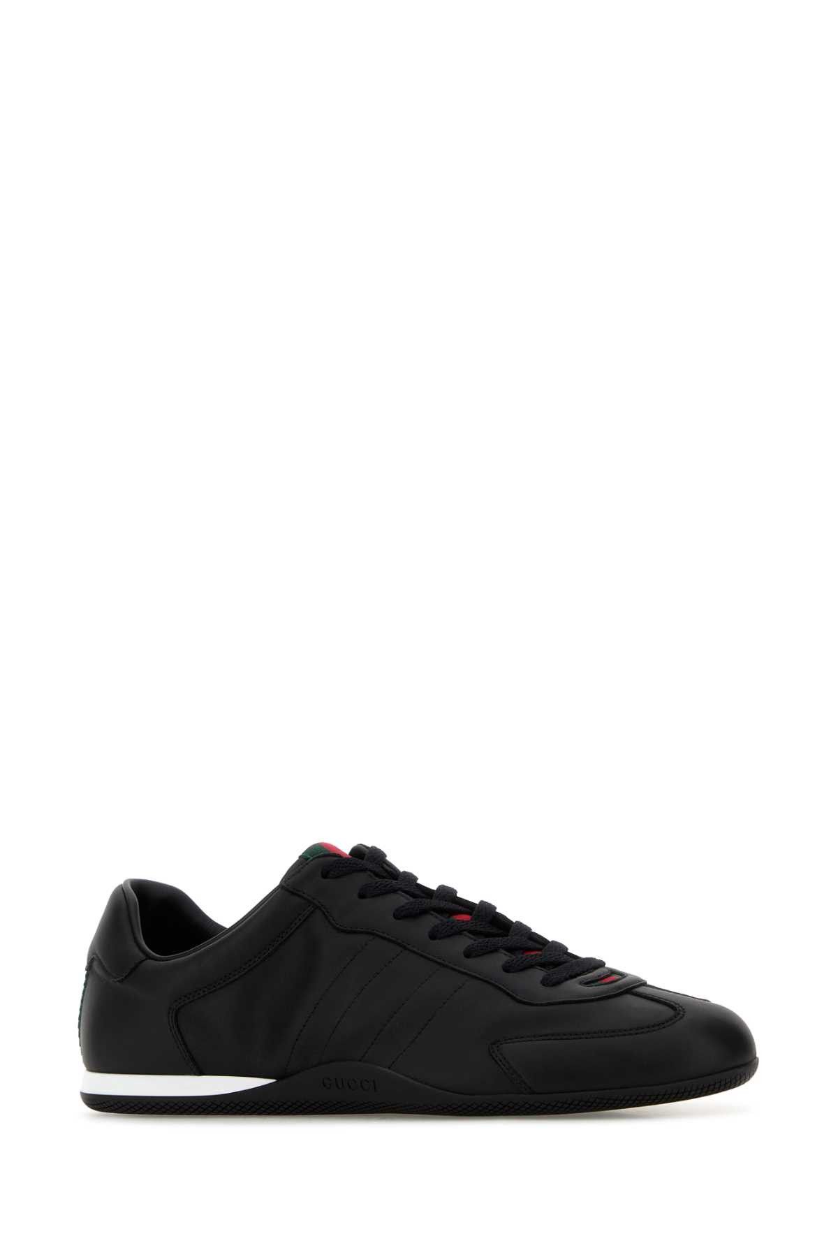 Gucci Black Leather Gucci Shift Sneakers Size US 12 / EU 45 - 2 Thumbnail