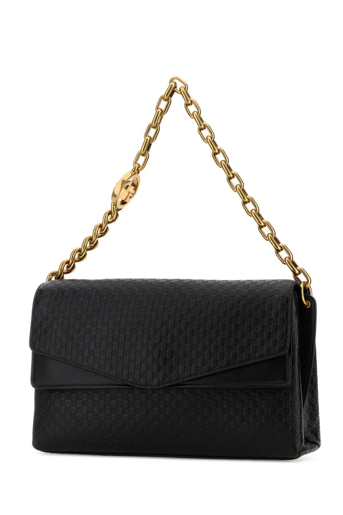 Gucci Black Leather Large Shoulder Bag Size ONE SIZE - 2 Thumbnail