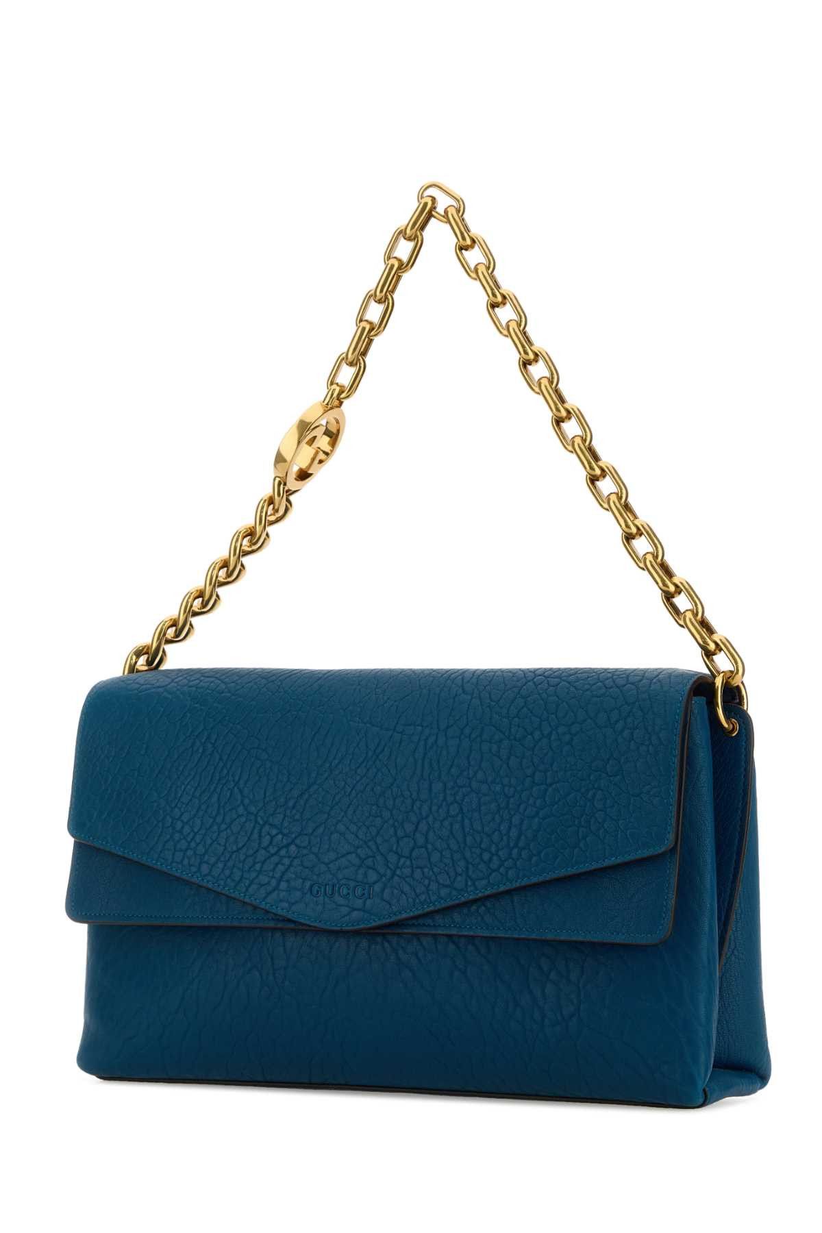 Gucci Teal Green Leather Large Shoulder Bag Size ONE SIZE - 2 Thumbnail