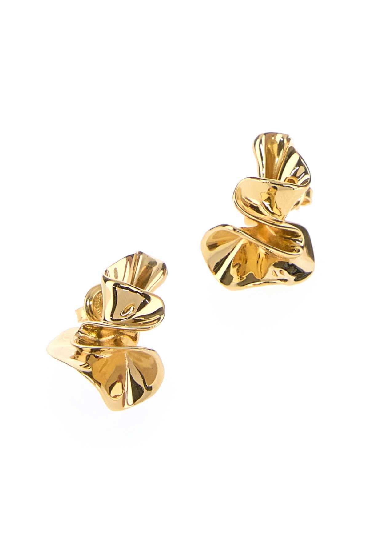 Bottega Veneta Gold Silver Small Anemone Earrings Size ONE SIZE - 2 Thumbnail
