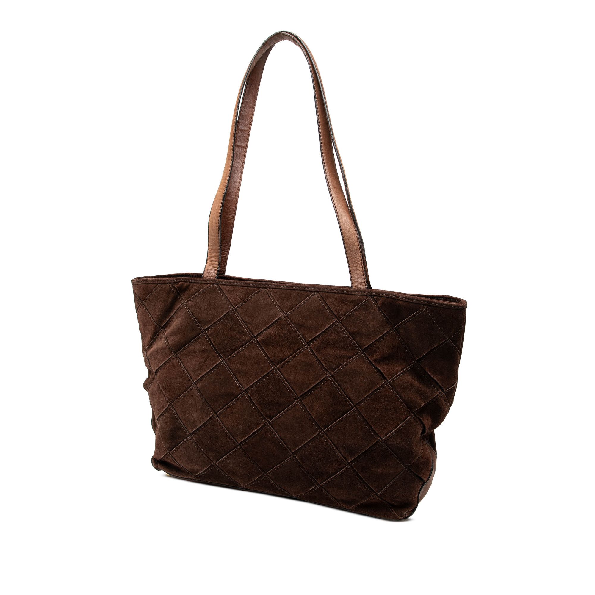 Bottega Veneta Bottega Veneta Suede Intrecciato Tote Size ONE SIZE - 2 Thumbnail