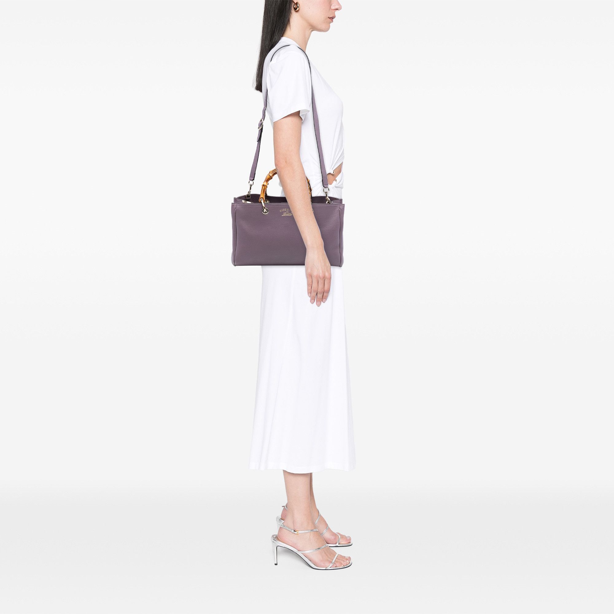Gucci Gucci Medium Calfskin Bamboo Shopper Satchel Size ONE SIZE - 7 Thumbnail