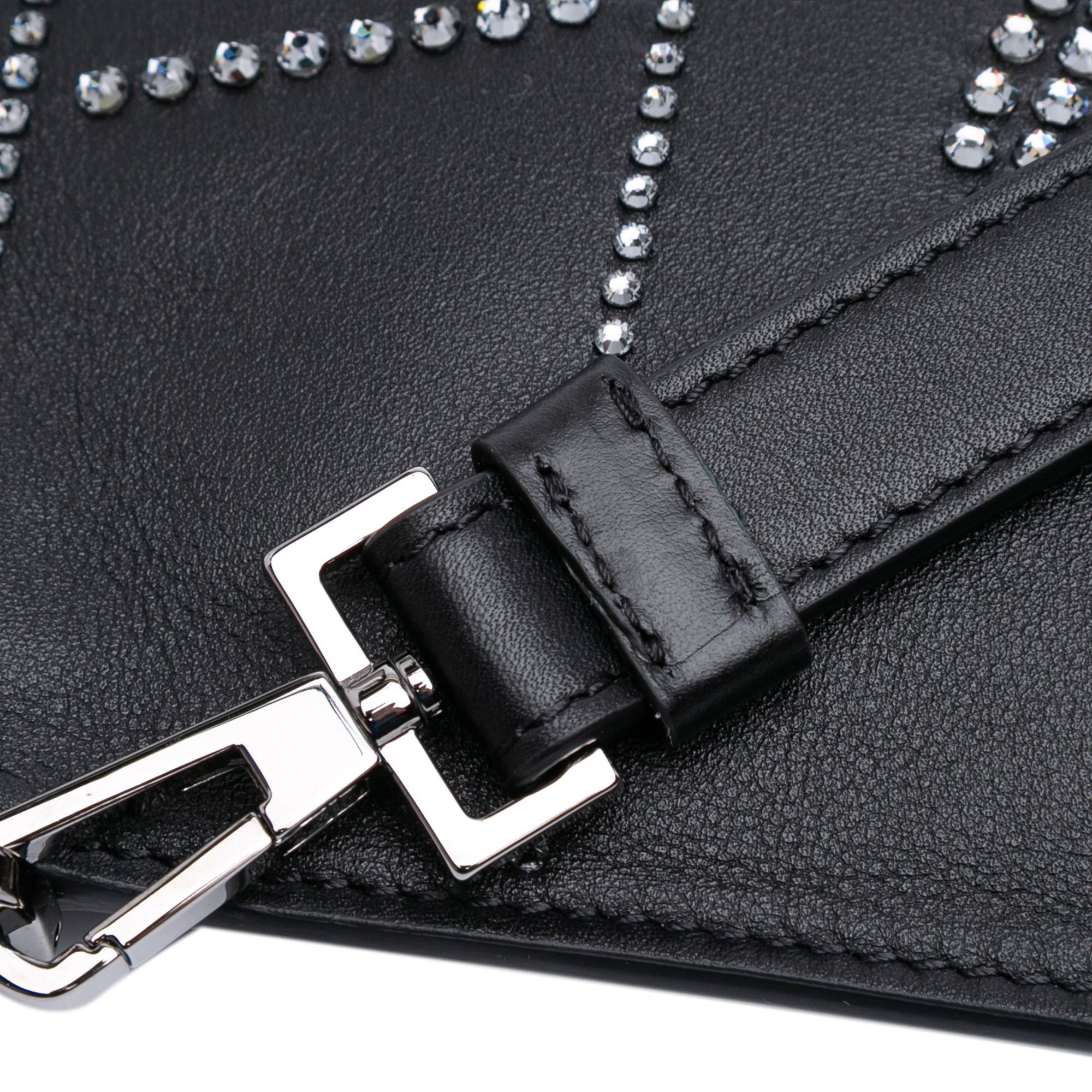 Versace Versace Crystal Embellished Leather Clutch Size ONE SIZE - 9 Thumbnail