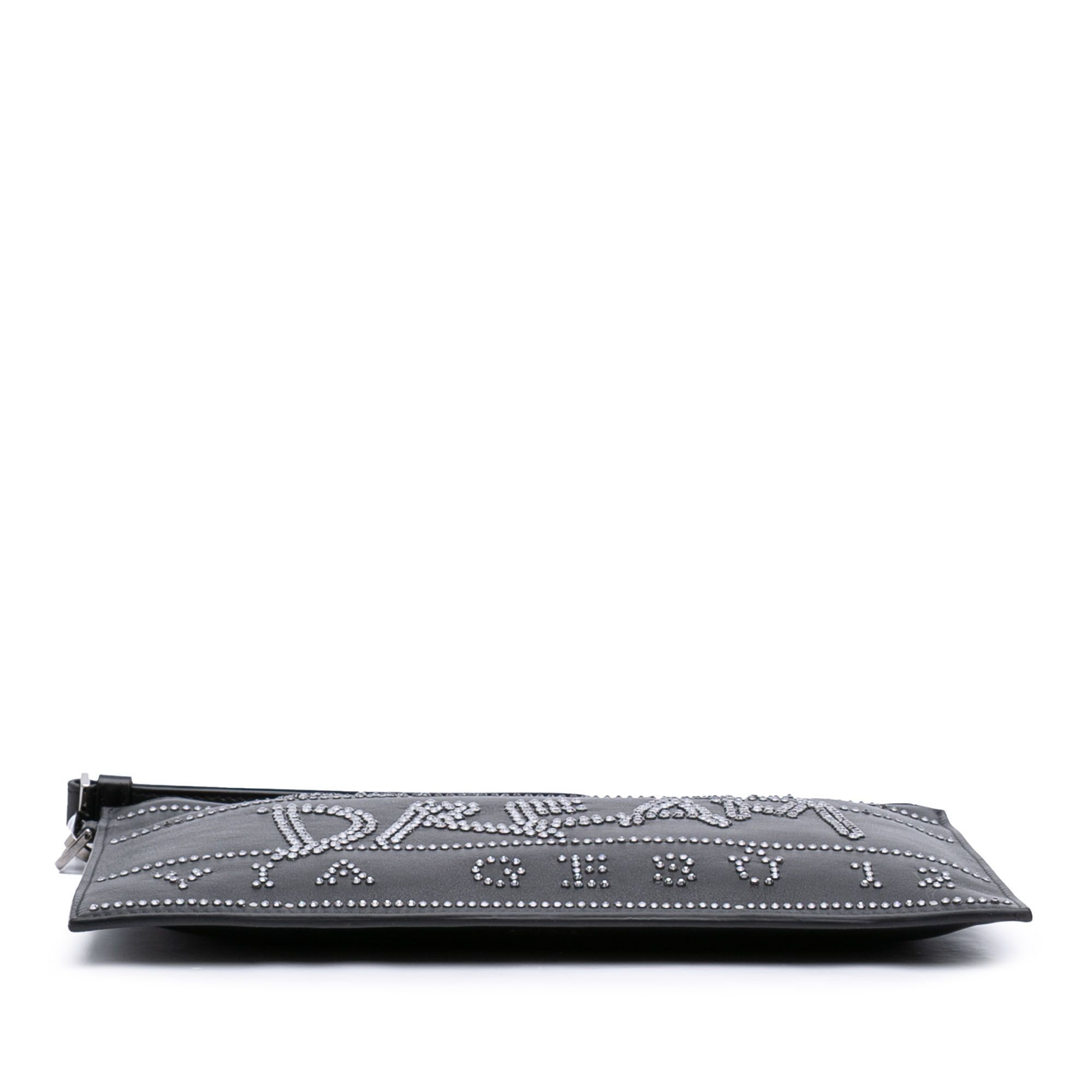 Versace Versace Crystal Embellished Leather Clutch Size ONE SIZE - 3 Thumbnail