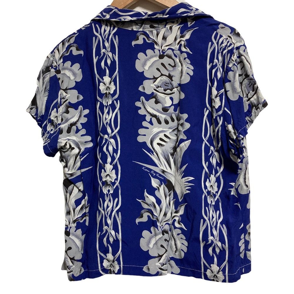 Other Kona Bay Hawaii Flower Stripe Cotton Shirt Textile Tops DUTY FREE for USA