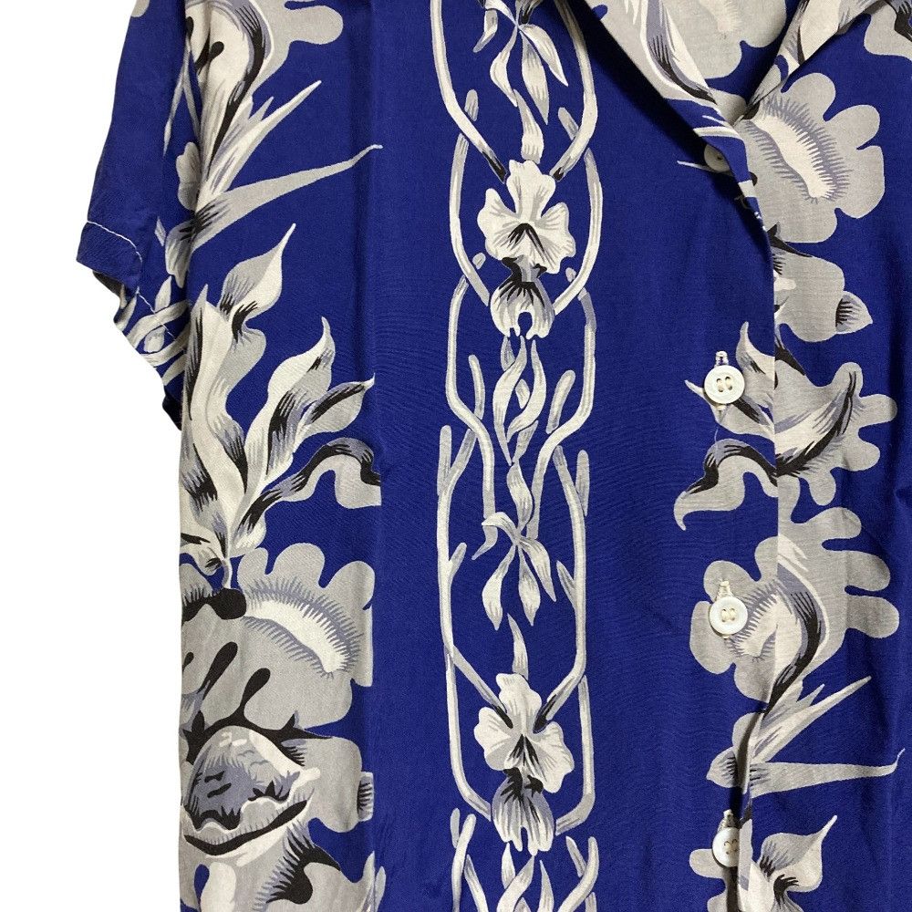Other Kona Bay Hawaii Flower Stripe Cotton Shirt Textile Tops DUTY FREE for USA