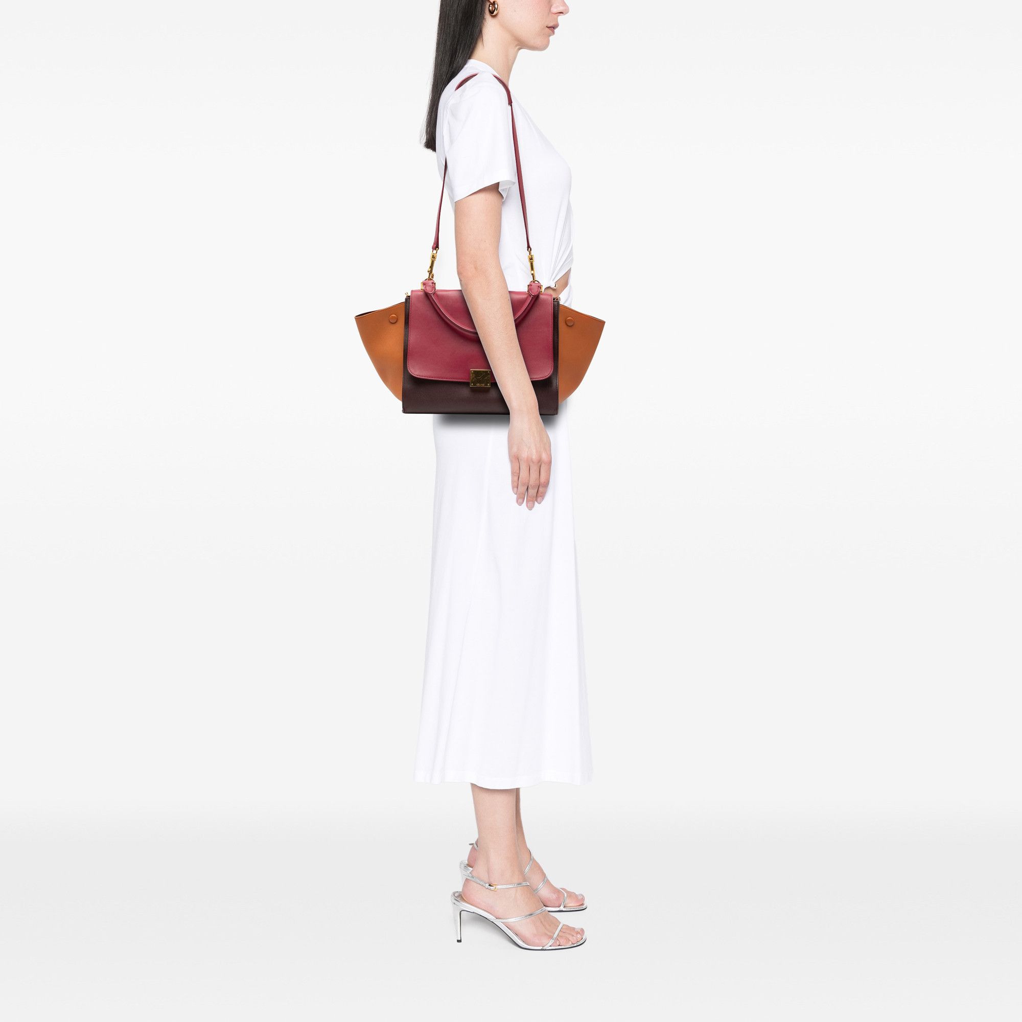 Celine Celine Small Tricolor Leather Trapeze Satchel Size ONE SIZE - 7 Thumbnail