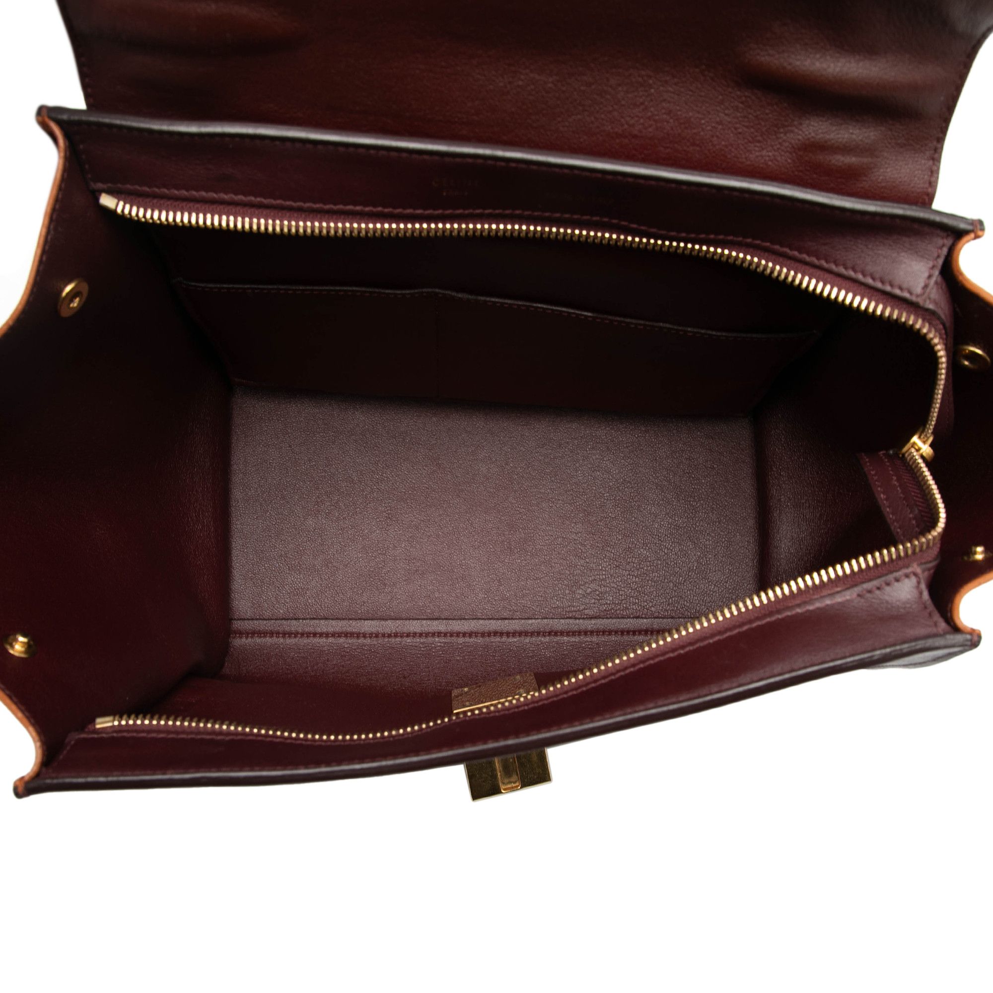 Celine Celine Small Tricolor Leather Trapeze Satchel Size ONE SIZE - 4 Thumbnail