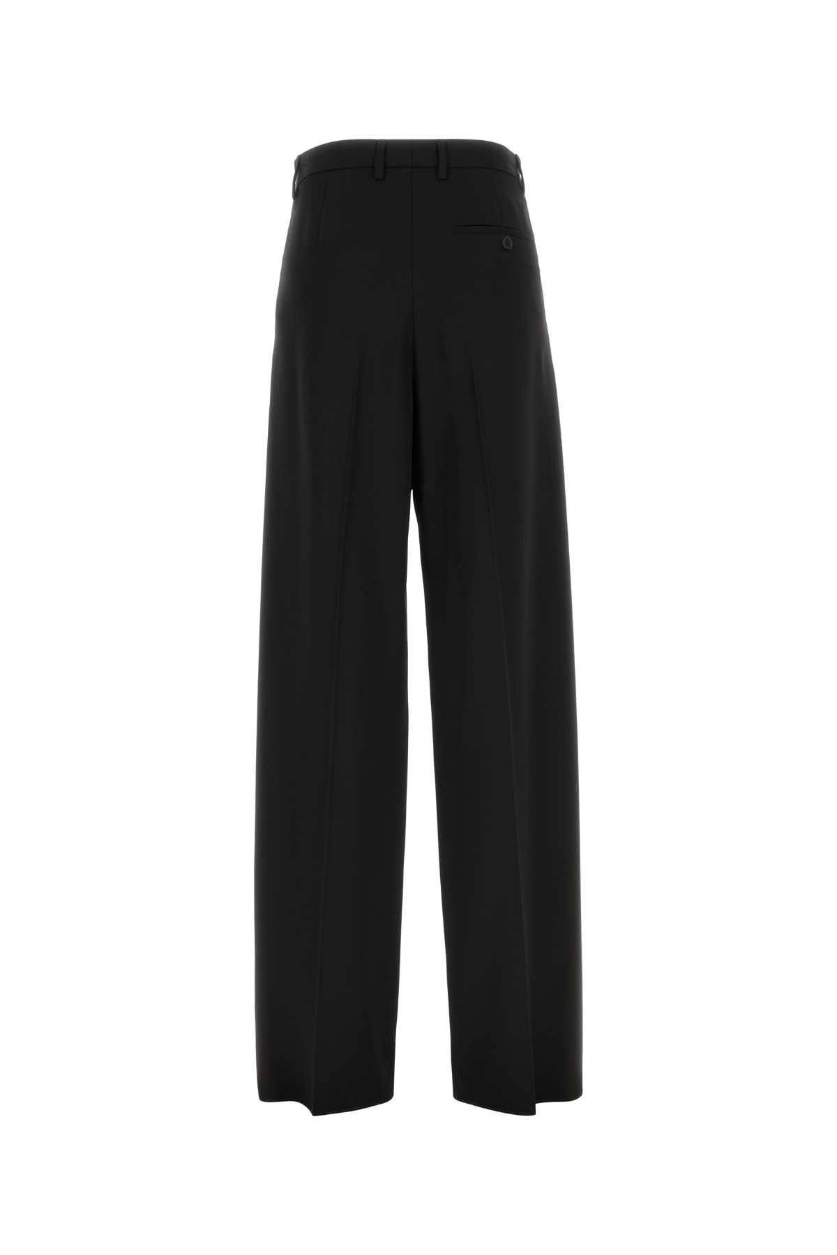 Balenciaga Black Wool Wide-Leg Pant Size 27" / US 4 / IT 40 - 2 Thumbnail