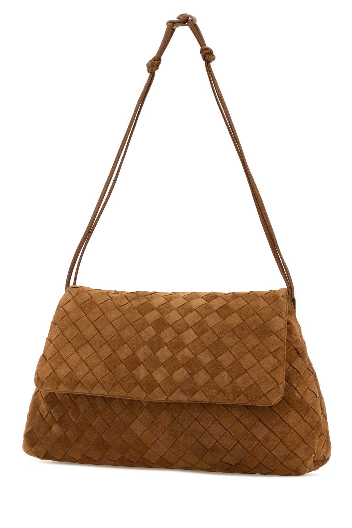 Bottega Veneta Caramel Suede Giorno Shoulder Bag Size ONE SIZE - 2 Thumbnail