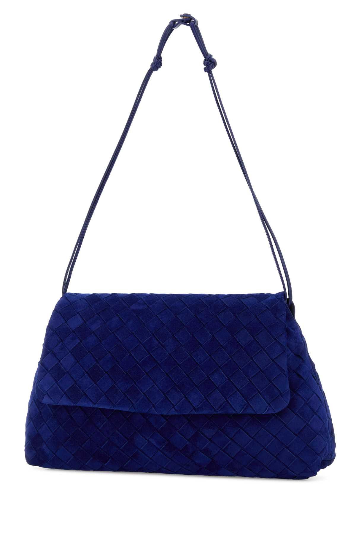 Bottega Veneta Blue Suede Giorno Shoulder Bag Size ONE SIZE - 2 Thumbnail