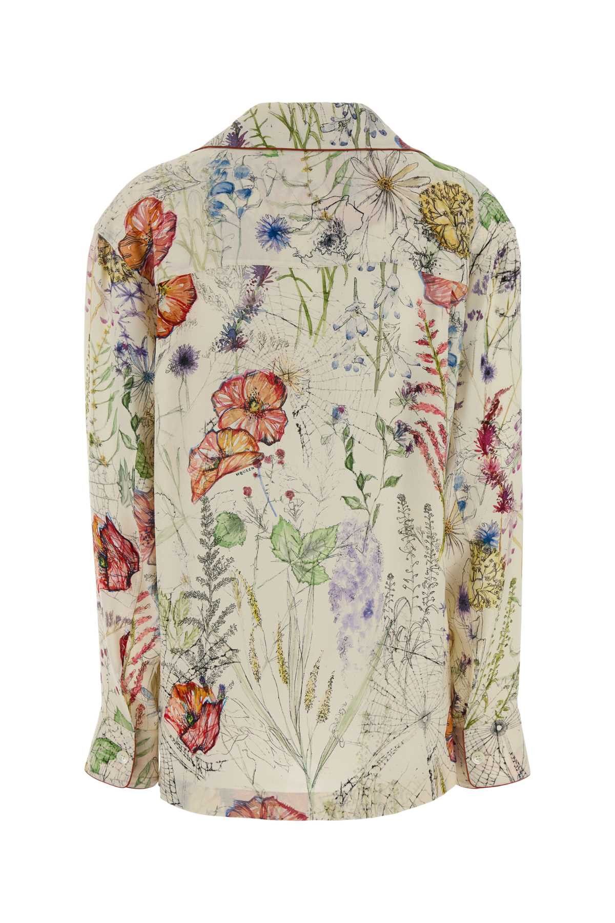 Alexander McQueen Printed Crepe Shirt Size M / US 6-8 / IT 42-44 - 2 Thumbnail