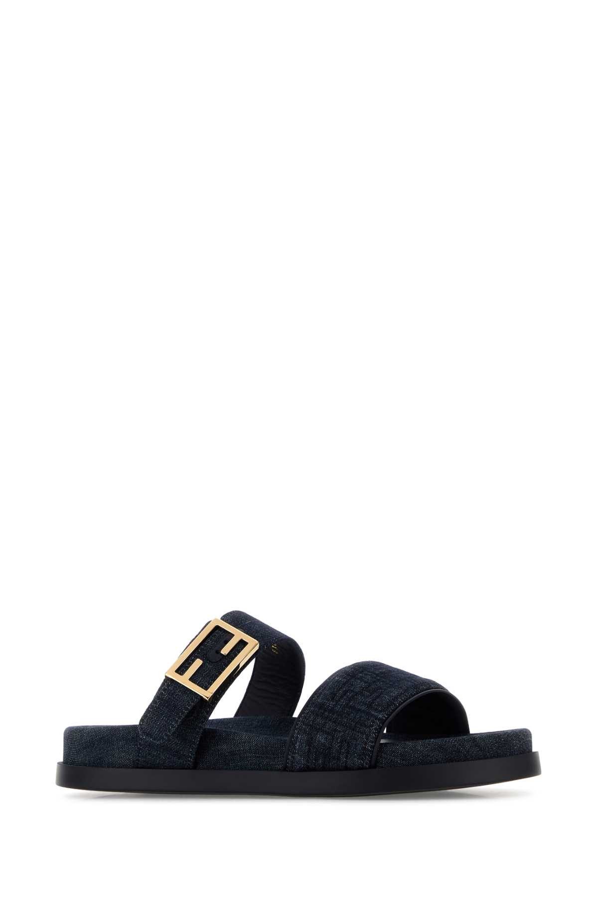 Fendi Denim Fendi Feel Slippers Size US 6 / IT 36 - 2 Thumbnail