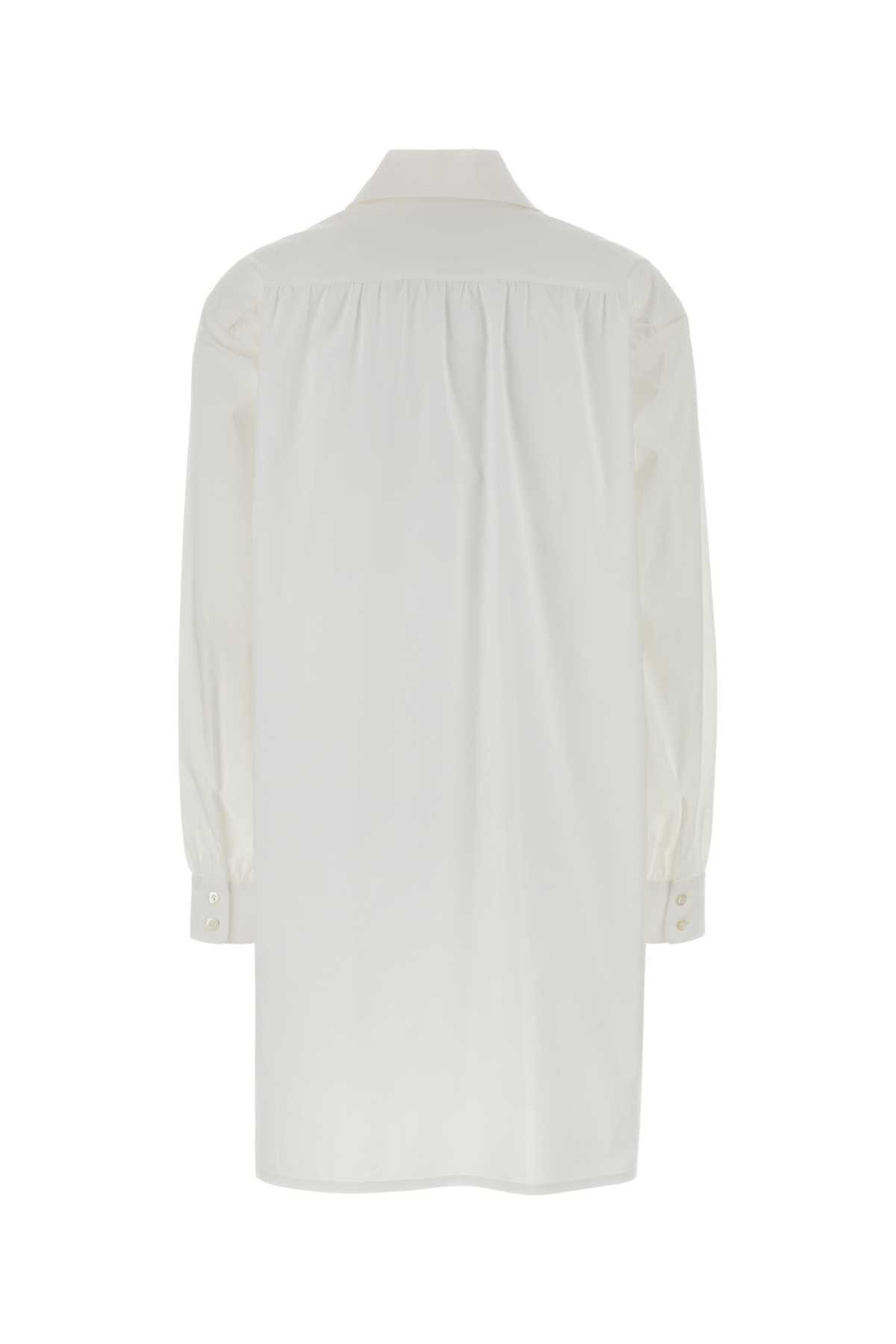 Moschino White Stretch Poplin Shirt Dress Size S / US 4 / IT 40 - 2 Thumbnail