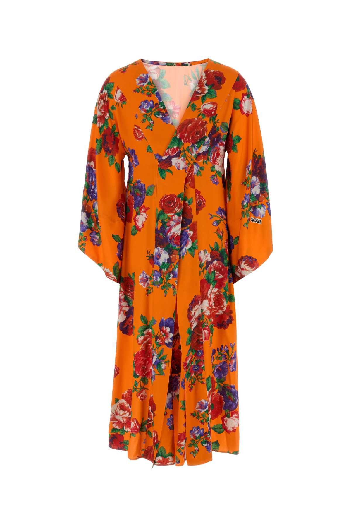 Moschino Printed Jersey Dress Size S / US 4 / IT 40 - 2 Thumbnail