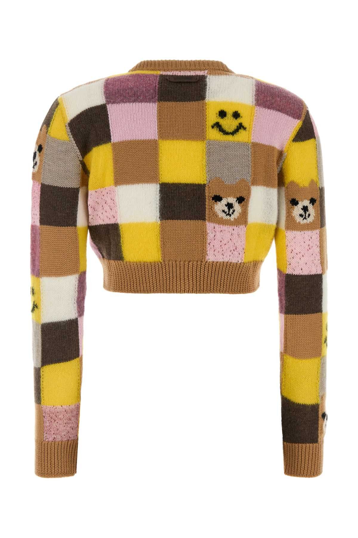 Moschino Embroidered Nylon Blend Cardigan Size M / US 6-8 / IT 42-44 - 2 Thumbnail