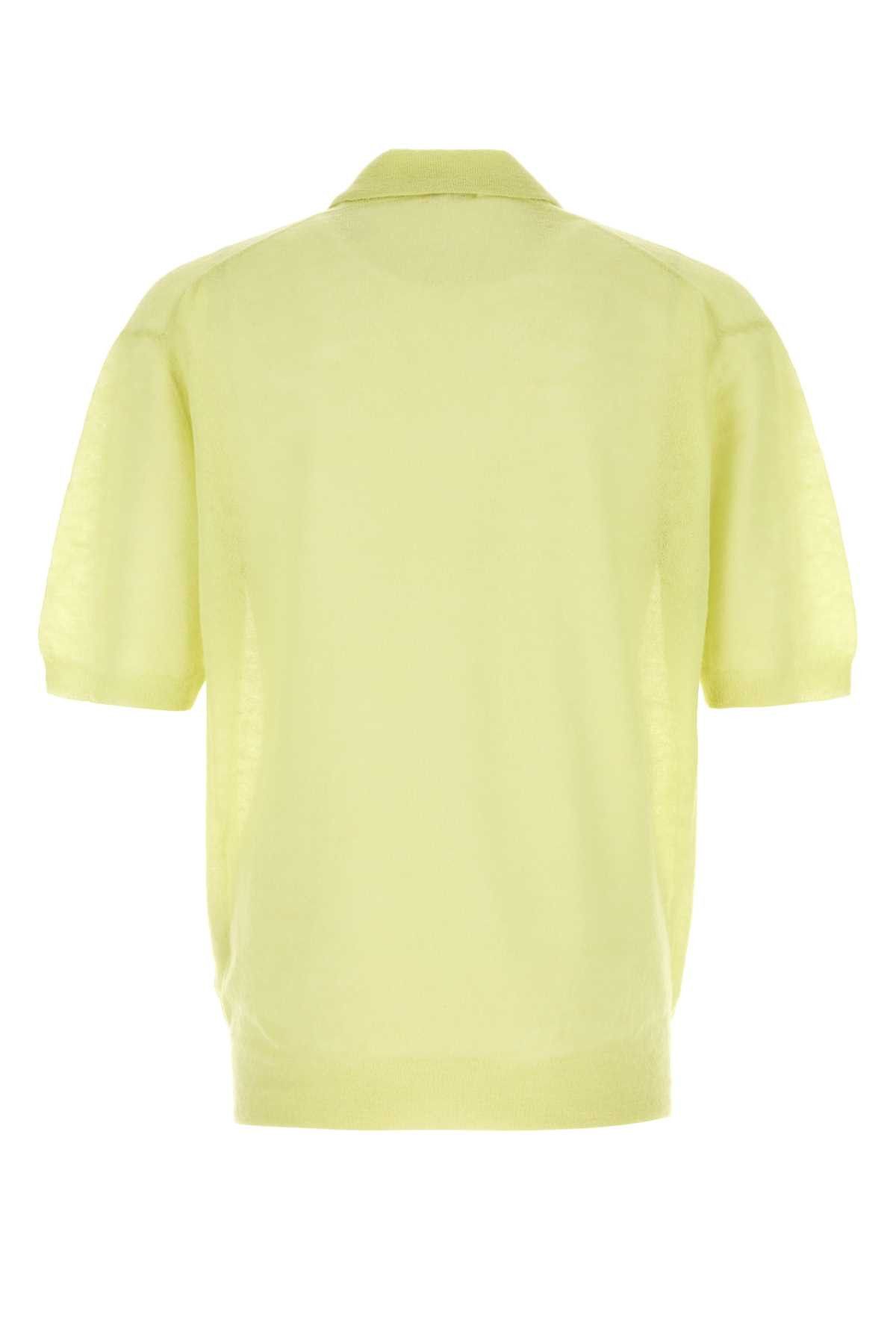 Auralee Acid Green Mohair Blend Polo Shirt Size US XL / EU 56 / 4 - 2 Thumbnail