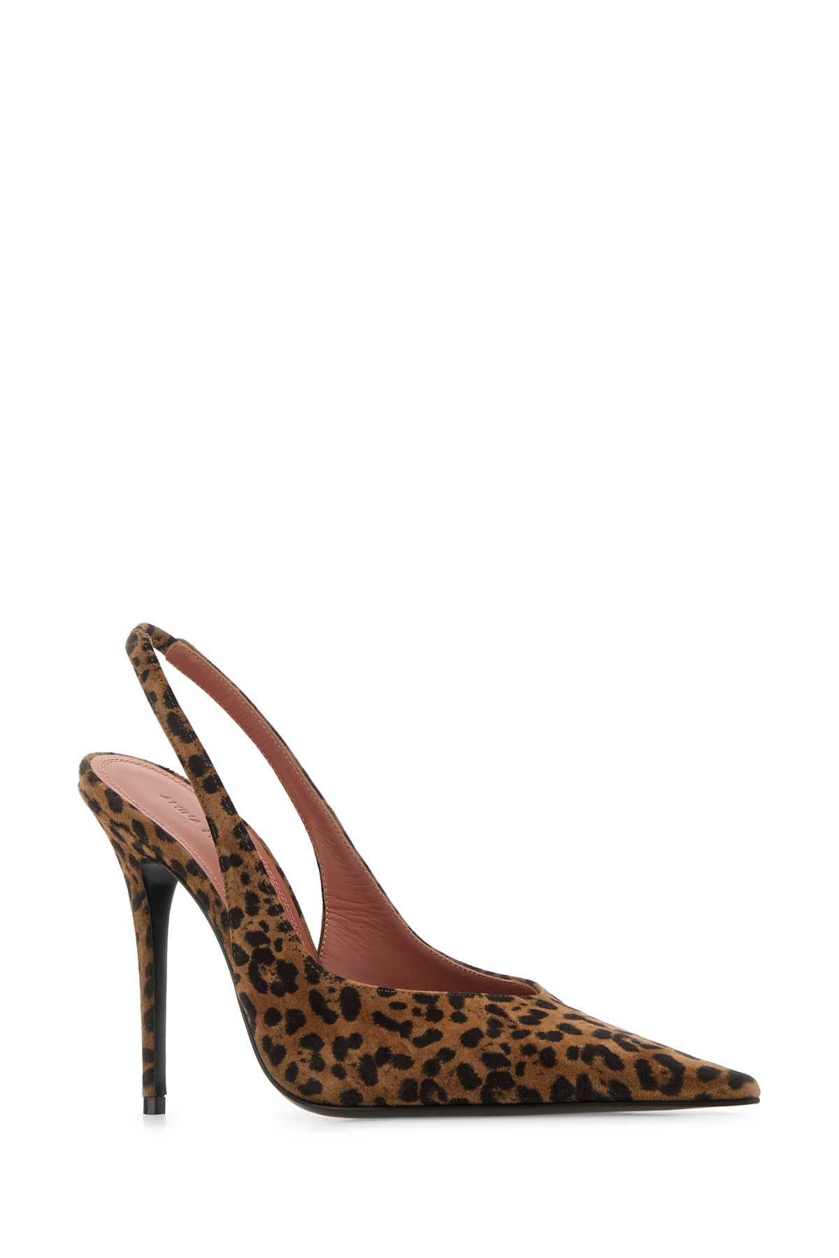 Amina Muaddi Printed Suede Anok Pumps Size US 6.5 / IT 36.5 - 2 Thumbnail