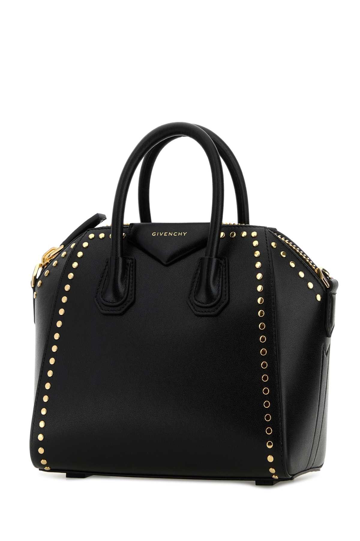 Givenchy Black Leather Mini Antigona Handbag Size ONE SIZE - 2 Thumbnail