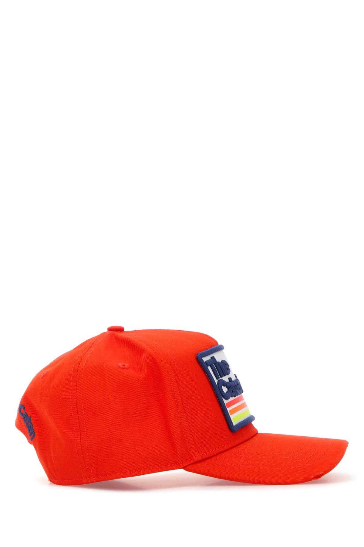 Dsquared2 Orange Gabardine Baseball Cap Size ONE SIZE - 2 Thumbnail