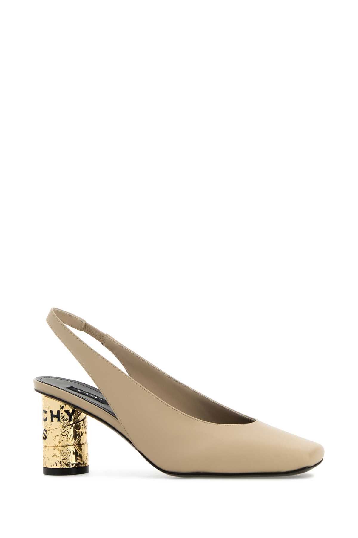 Givenchy Beige Leather Tape Pumps Size US 11 / IT 41 - 2 Thumbnail