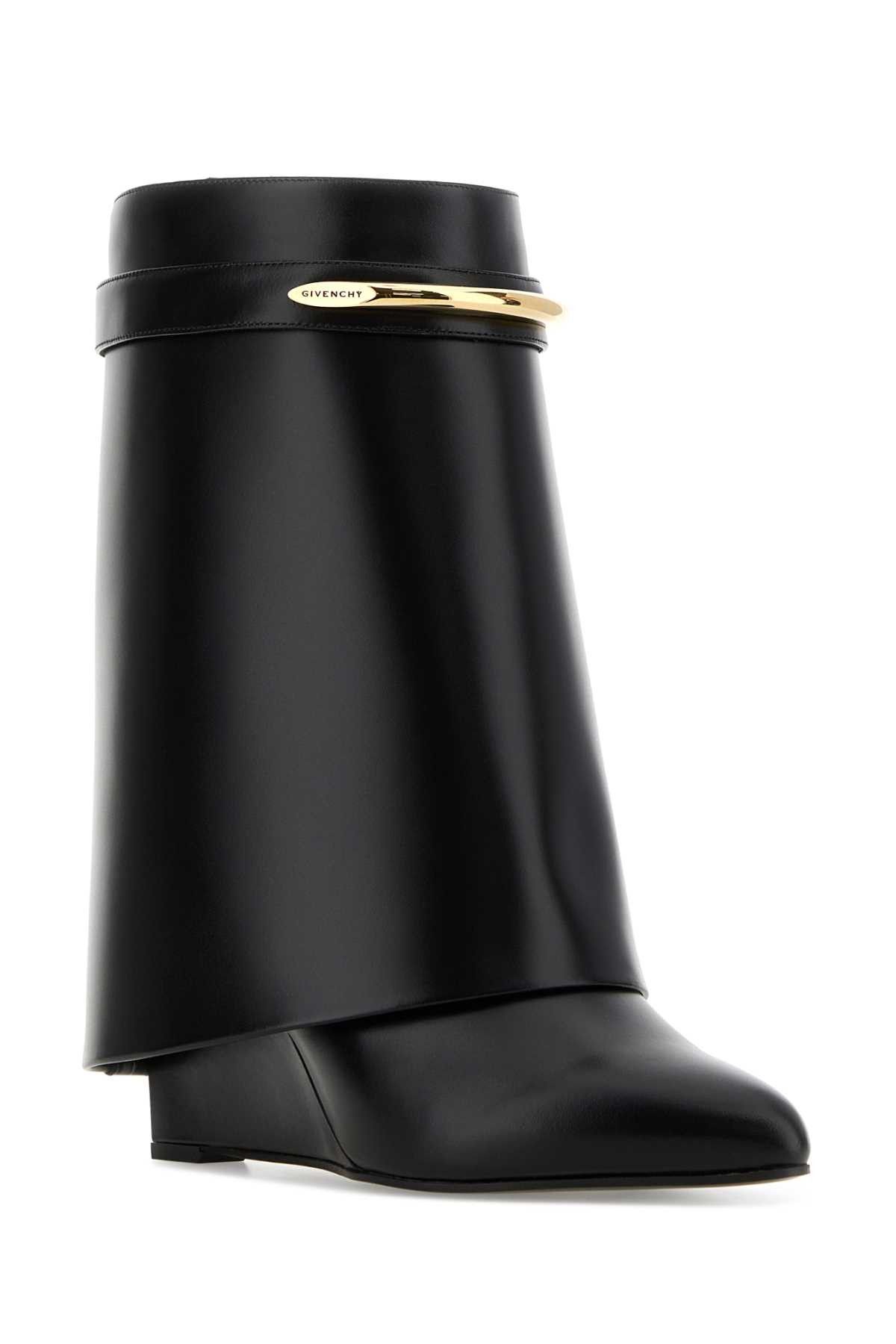 Givenchy Black Leather Shark Pinch Boots Size US 6 / IT 36 - 2 Thumbnail