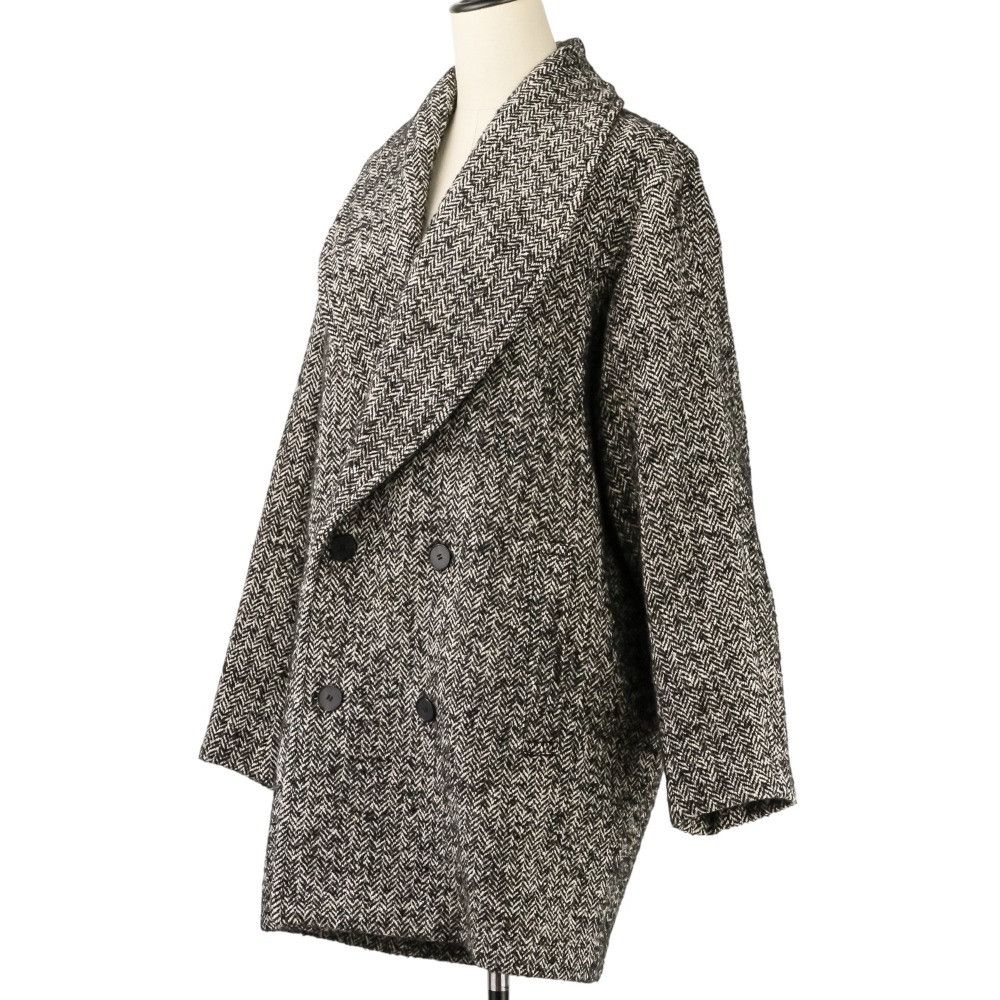 Other Other Blamink Herringbone Tweed Double-breasted Coat Textile Outerwear 7925-299-0374 DUTY FREE for USA Size ONE SIZE - 2 Thumbnail