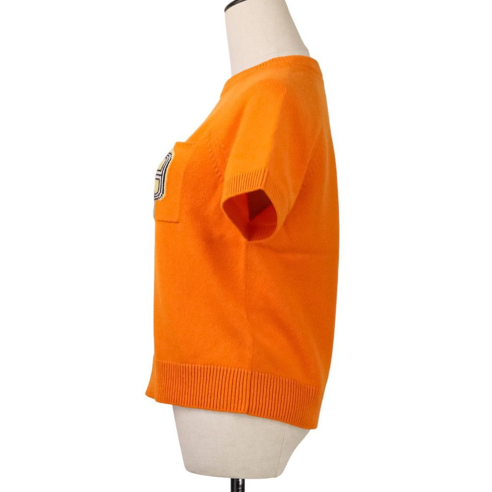 Hermes Hermes Hermès Funny Ice Cream Cashmere Short Sleeve Knit40 Textile Tops DUTY FREE for USA Size ONE SIZE - 3 Thumbnail