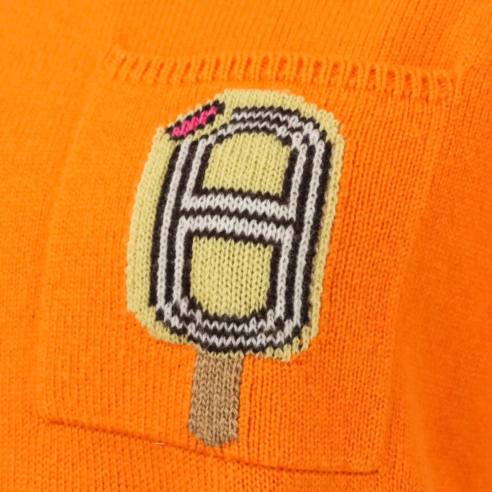 Hermes Hermes Hermès Funny Ice Cream Cashmere Short Sleeve Knit40 Textile Tops DUTY FREE for USA Size ONE SIZE - 7 Thumbnail