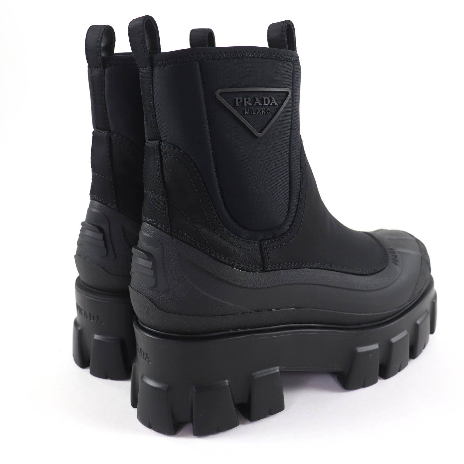 Prada Prada Prada Monolith Re-Nylon Triangle logo gabardine boots Textile Shoes 2UE029 DUTY FREE for USA Size ONE SIZE - 3 Thumbnail