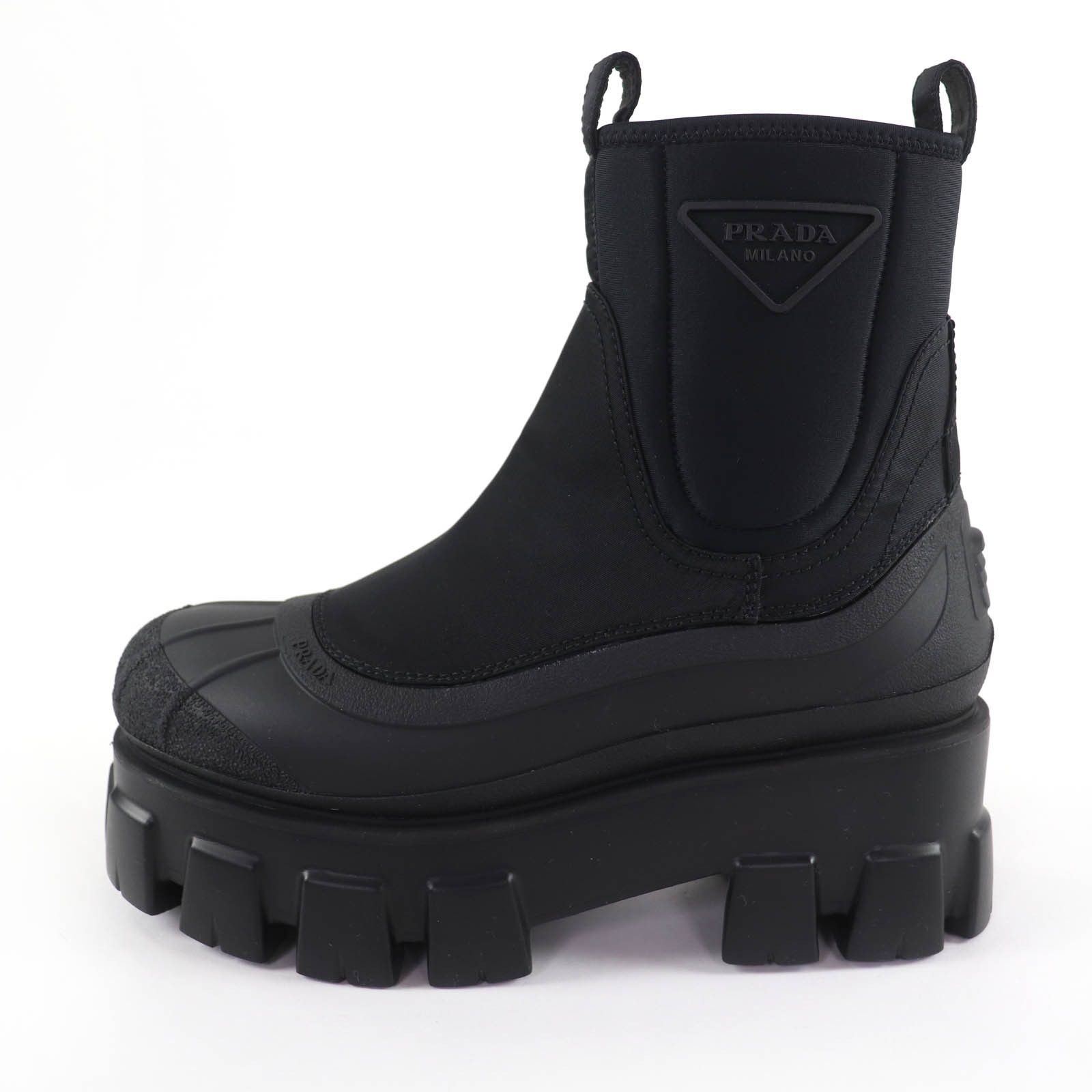 Prada Prada Prada Monolith Re-Nylon Triangle logo gabardine boots Textile Shoes 2UE029 DUTY FREE for USA Size ONE SIZE - 5 Thumbnail