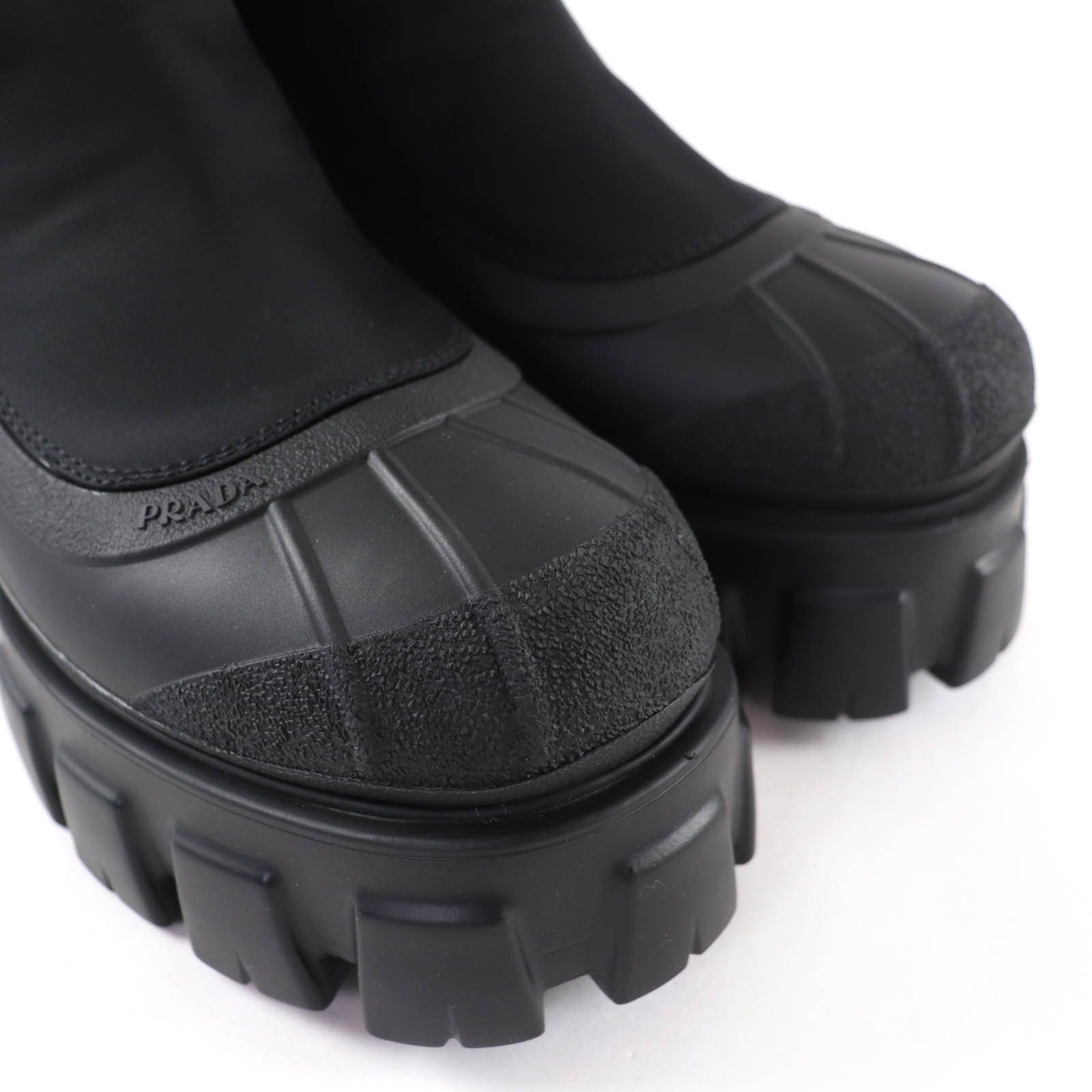 Prada Prada Prada Monolith Re-Nylon Triangle logo gabardine boots Textile Shoes 2UE029 DUTY FREE for USA Size ONE SIZE - 8 Thumbnail