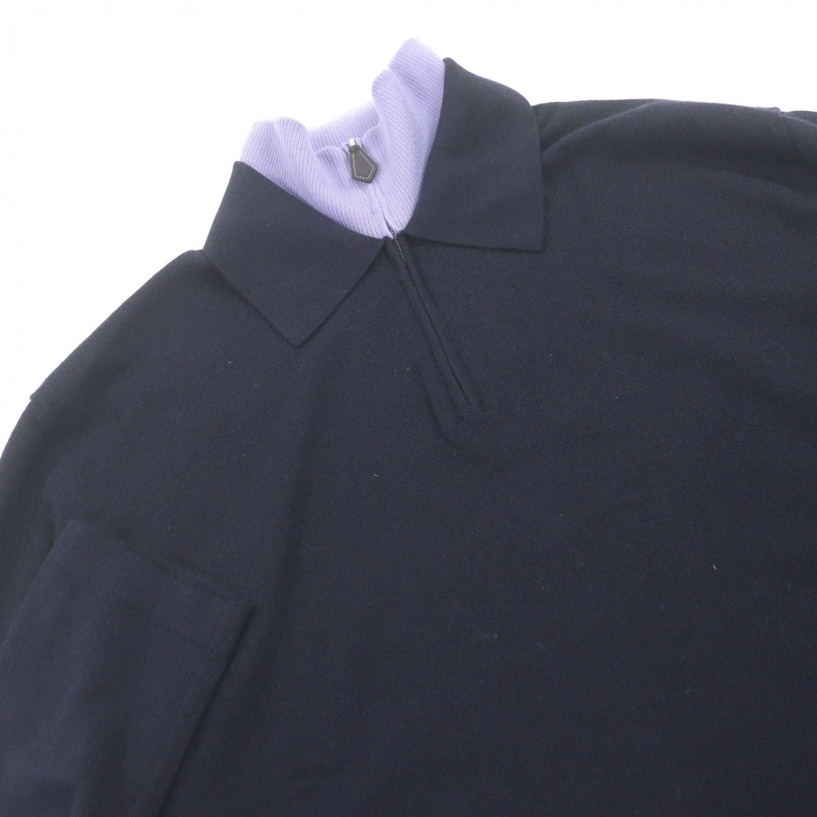 Hermes Hermes Hermès Half-Zip Docking Design Cashmere Knitwear L Textile Tops DUTY FREE for USA Size ONE SIZE - 2 Thumbnail