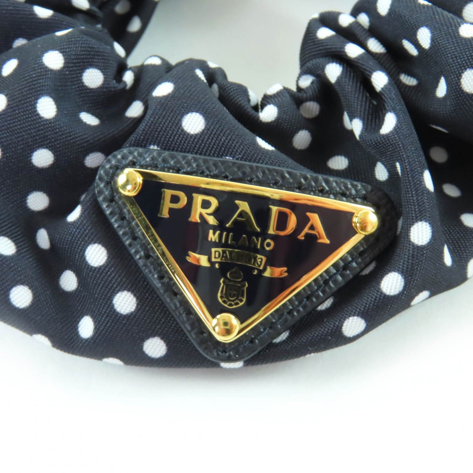 Prada Prada Prada Triangle logo Tessuto Scrunchie Textile Other 1IF015 DUTY FREE for USA Size ONE SIZE - 7 Thumbnail